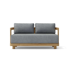 Six-piece Anderson Teak Granada deep seating outdoor sofa set with teak finish, designed for garden lounge and patio relaxation.