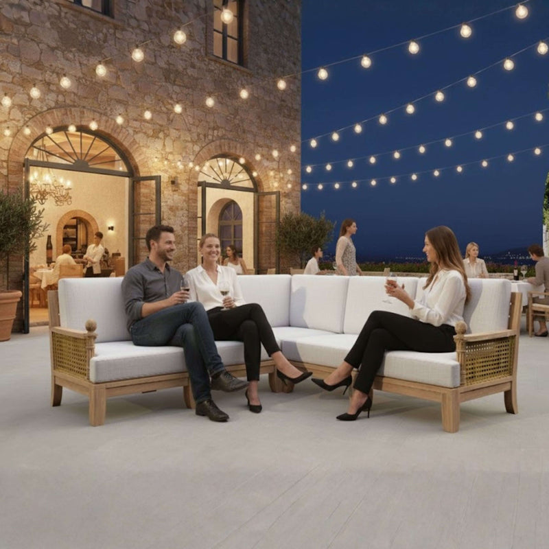 SET-66 LUXE MODULAR DEEP SEATING SET BY ANDERSON TEAK