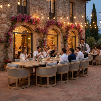 11-PC CATANIA DINING SET BY ANDERSON TEAK