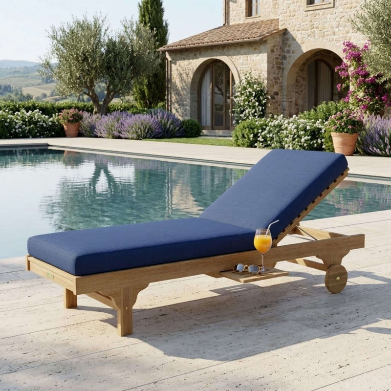 Capri Sun Lounger (Navy Blue) By Anderson Teak