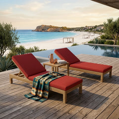 Southbay Sun Lounger by Anderson Teak, luxury outdoor sunbed with sleek design in 9 designer colors for garden lounging.