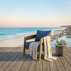 Anderson Teak Toscana Lounge Chair, outdoor deep seating accent chair in designer colors, suitable for patio and garden.