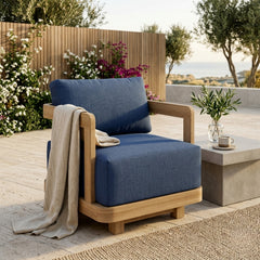 Anderson Teak Granada Swivel Armchair in outdoor deep seating style with a stylish design and available in nine designer colors.