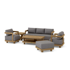 Anderson Teak SET-901 6-piece Granada deep seating outdoor sofa set in designer colors, featuring plush cushions and modern design.