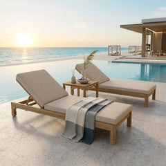 Southbay Sun Lounger by Anderson Teak, luxury outdoor patio sunbed in 9 designer colors, perfect for garden lounging.
