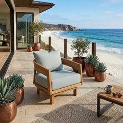 TOSCANA SWIVEL LOUNGE CHAIR | A-Grade Solid Teak Wood Outdoor Luxury Swivel for Patio & Garden | 9 Designer Colors |BY ANDERSON TEAK - Best Daybed