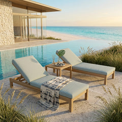 Southbay Sun Lounger by Anderson Teak, luxury outdoor garden sunbed in 9 designer colors with sleek, modern design.
