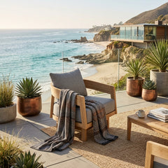 Anderson Teak Toscana Swivel Lounge Chair with A-Grade solid teak wood, showcasing a modern design in a designer color.