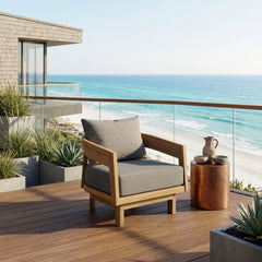 TOSCANA SWIVEL LOUNGE CHAIR | A-Grade Solid Teak Wood Outdoor Luxury Swivel for Patio & Garden | 9 Designer Colors |BY ANDERSON TEAK - Best Daybed