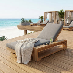 Best Daybed Capistrano Sun Lounger with A-grade teak wood, featuring a sleek design and available in nine designer colors.