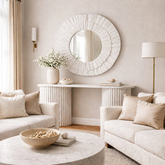 Solterra Textured Resin Beveled Wall Mirror By Zentique