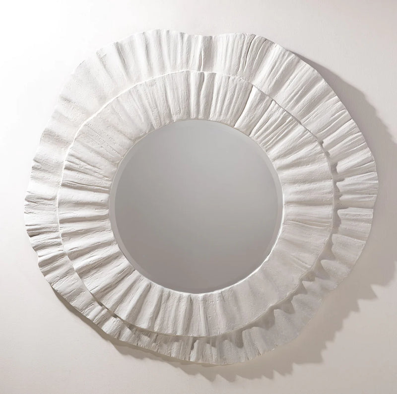 Solterra Textured Resin Beveled Wall Mirror By Zentique