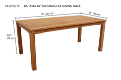 BAHAMA 70″ RECTANGULAR DINING TABLE BY ANDERSON TEAK