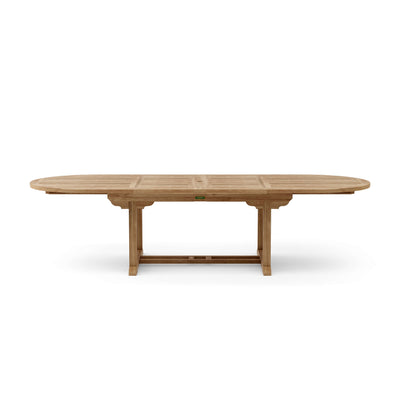 BAHAMA 117″ OVAL DOUBLE EXTENSION TABLE EXTRA THICK BY ANDERSON TEAK