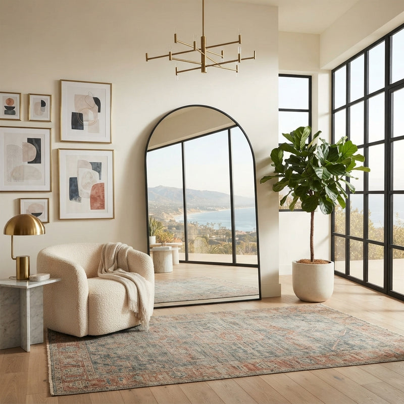 Iron Arched Mirror By Zentique