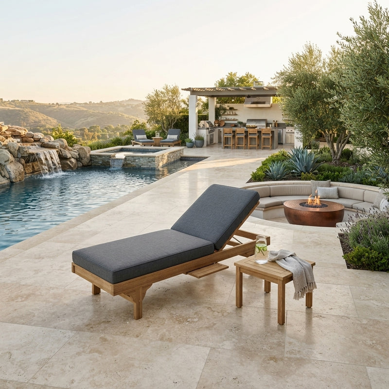 Capri Sun Lounger (Cast Charcoal) By Anderson Teak