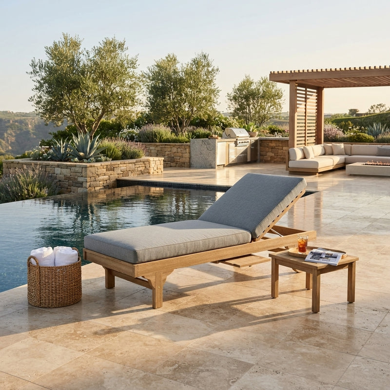 Capri Sun Lounger (Cast Slate) By Anderson Teak