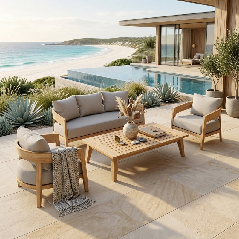 Toscana 4-PC Deep Seating Set (Cast Ash) By Anderson Teak