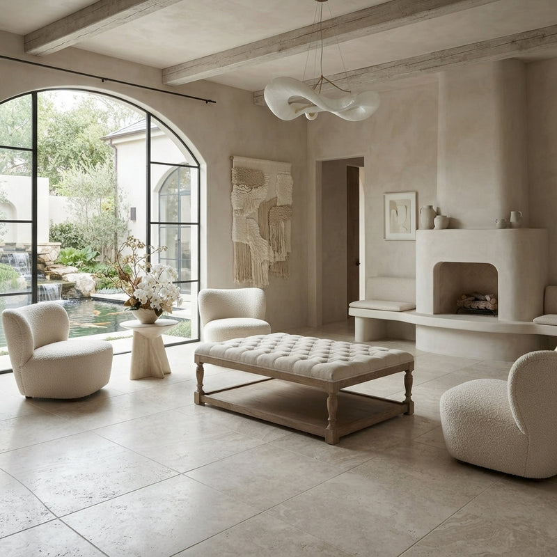 Rectangular Tufted Ottoman By Zentique
