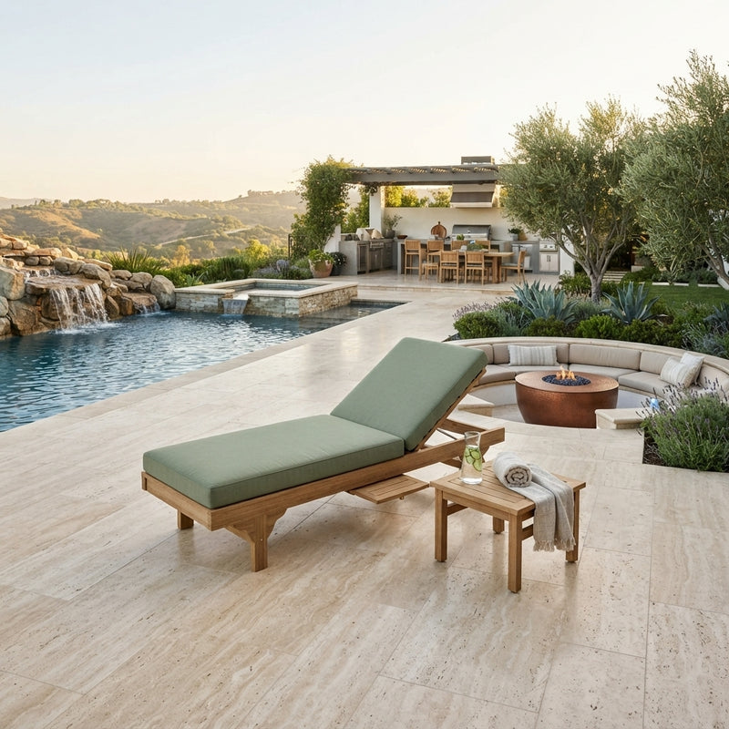 Capri Sun Lounger (Cast Sage) By Anderson Teak