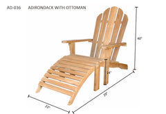 Adirondack Steamer With Ottoman By Anderson Teak