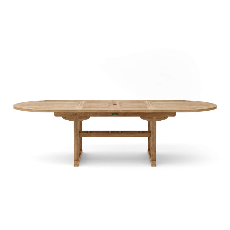 SAHARA 106″ OVAL DOUBLE EXTENSION TABLE BY ANDERSON TEAK