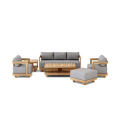 Anderson Teak SET-901 6-piece Granada deep seating outdoor sofa set in vibrant designer colors, with plush cushions and modern design