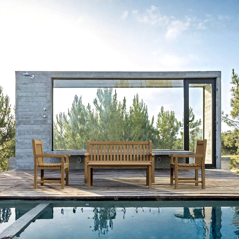 BENCH CONVERSATION SET-06 ANDERSON TEAK