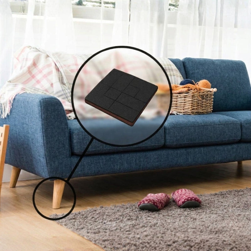 Best Daybed furniture protection pads, clear adhesive cushions for protecting floors from furniture scratches, shown in image.