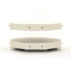 Acel acrylic coffee table by Zentique featuring a clear, modern design with sleek rectangular shape and smooth surface.