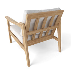 Anderson Teak Amalfi Deep Seating Armchair in cast pomegranate, outdoor accent chair with stylish design and nine color options.