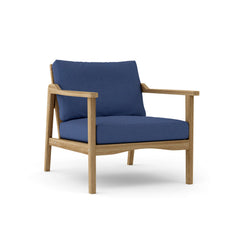Anderson Teak Amalfi Deep Seating Armchair in cast pomegranate, outdoor accent chair with plush cushions, available in nine designer colors.
