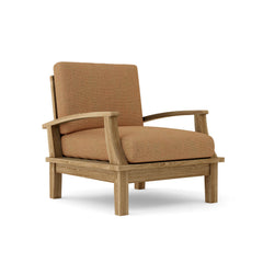 Anderson Teak Brianna Deep Seating Armchair in cast pomegranate, outdoor accent chair with plush cushions for patio or garden.