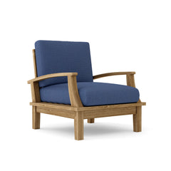 Anderson Teak Brianna deep seating armchair in cast pomegranate, outdoor accent chair with plush cushions, available in 9 designer colors