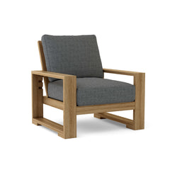 Anderson Teak Capistrano Deep Seating Accent Chair in Cast Pomegranate, outdoor patio armchair with 9 designer color options