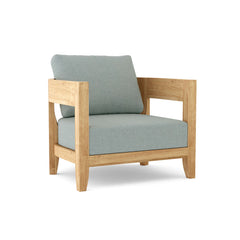 Capistrano deep seating armchair by Anderson Teak, outdoor accent chair in cast pomegranate with 9 designer color options.