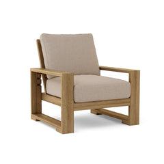 Anderson Teak Capistrano Deep Seating Armchair in cast pomegranate, outdoor accent chair with luxurious deep seating and designer colors