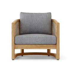 Anderson Teak Catania Deep Seating Accent Chair in cast pomegranate, outdoor luxury design, available in 9 designer colors.