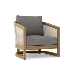 Anderson Teak Catania Deep Seating Accent Chair in cast pomegranate, outdoor patio lounge with 9 designer colors.
