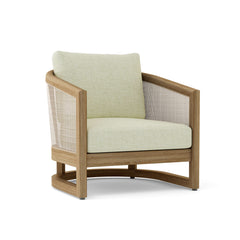 Anderson Teak Catania deep seating armchair in cast pomegranate, outdoor accent chair with stylish design and vibrant color options.