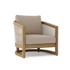 Anderson Teak Catania deep seating armchair in cast pomegranate, outdoor accent chair with plush cushions, available in 9 designer colors.