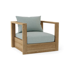 Anderson Teak Copacabana deep seating accent chair in cast pomegranate, outdoor patio garden furniture with 9 designer colors