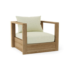 Anderson Teak Copacabana deep seating armchair in cast pomegranate, outdoor accent chair with 9 designer colors for patio and garden.