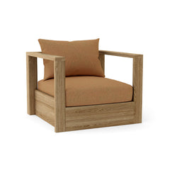 Anderson Teak Copacabana deep seating armchair in cast pomegranate, outdoor patio accent chair with 9 designer colors.