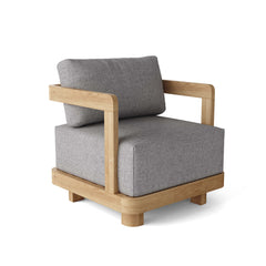 Anderson Teak Granada Deep Seating Armchair in cast pomegranate, outdoor accent chair with plush cushions, available in 9 designer colors.