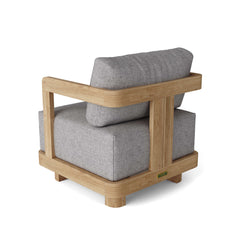 Anderson Teak Granada deep seating armchair in cast pomegranate, outdoor accent chair with designer color options for patio or garden.