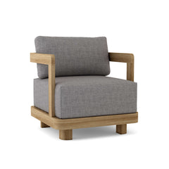 Anderson Teak Granada deep seating armchair in cast pomegranate, outdoor accent chair with 9 designer color options for patio or garden.