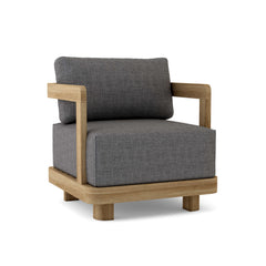 Anderson Teak Granada Deep Seating Armchair in cast pomegranate, outdoor patio accent chair with 9 designer color options.