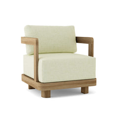 Anderson Teak Granada deep seating armchair with cast pomegranate finish, outdoor accent chair in 9 designer colors.
