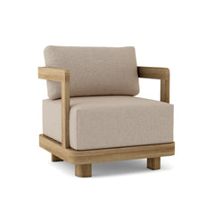 Anderson Teak Granada Deep Seating Armchair in cast pomegranate, outdoor accent chair with 9 designer color options for patio or garden.